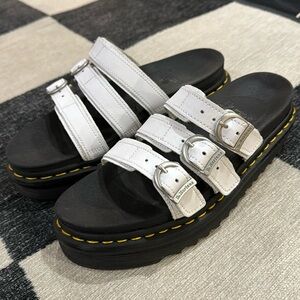 Dr Marten White Sandal Slides size 7